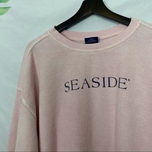 Seaside Ribbed Light Pink Sweatshirt 